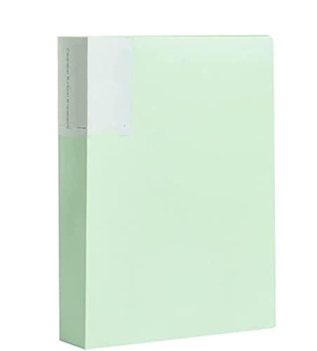書類ホルダー学生紙袋 5PC A4ファイルバッグ100ページデータ帳 事務用品(Green60pages)