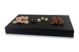 Backgammon Aquamarine Games, bois noir, plié 40 x 20 cm photo 6