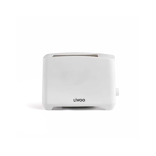 LIVOO Feel good moments - Tostadora Blanca 2 Ranura | 7 Niveles de quemado | Descongelar, Recalentar | 750 W DOD162W Blanco