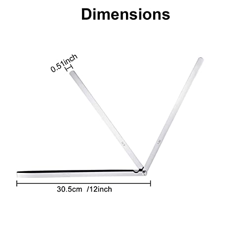 Stainless Steel Feeler Gauge Dual Marked Metric and Imperial Measuring Tool (0.02-1.00 mm, 17 Blades)