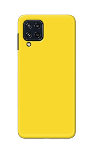 Image of Printed Hard Back Cover Case for Samsung Galaxy M32 4G | Samsung Galaxy M32 Prime Edition Back Cover (Plain Yellow) -1803