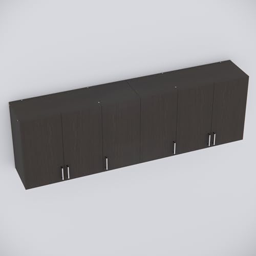 Image of SPECIALITY PANELS 6 Door Modular Wall Mounted Kitchen Cabinet with Adjustable Shelf Space Saving Storage Unit Durable Engineered Wood Cupboard for Kitchen Living Room Utility Organizer Furniture