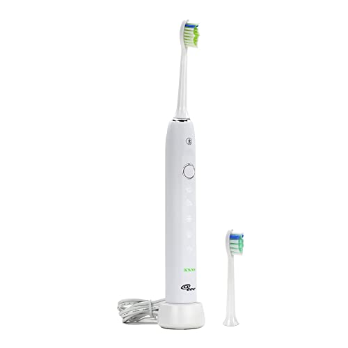 @tec Schallzahnbürste, Elektrische Zahnbürste ultraleicht mit Clean-Flow-Technologie, 5 Reinigungsmodi 38.000 Schwingungen/min, bis zu 100 Tage Akkulaufzeit, IPX7 wasserdicht, USB wiederaufladbar,