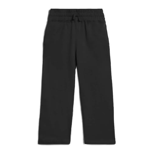 Mightly Girls' Cozy Wide Leg Pants | Organic Cotton Soft Fleece Sweatpants, Comfy Stretch Waistband, Fair Trade Certified