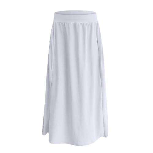 PBNBP Womens Summer Maxi Skirts Trendy Ankle Length High Waisted Boho Flowy Beach Clothes with Pockets Fashion Long Skirt4