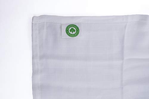 Organic Cotton White Swaddle Blanket for Newborn - 47"x47", 100% Organic, Toxic-Free, All-Natural, Muslin, Newborn Baby Gauze Swaddling Blanket - 100% Certified Organic Cotton (White - 1 Pack)