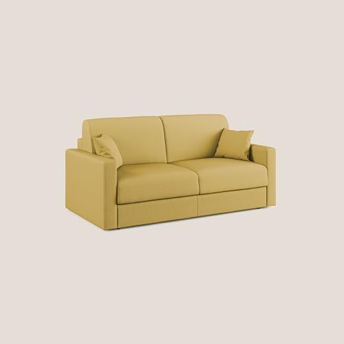 Divani.Store Chris Divano letto matrimoniale in tessuto impermeabile T13 giallo 186 cm (mat. 140x197)