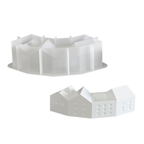 Heart Shaped Cottage Silicone Candle Mold Crafting Tool For Desktop Decorations