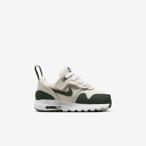 Air Max 1 EasyOn Baby/Toddler Shoes (DZ3309-107, Pale Ivory/White/Bicoastal/Vintage Green) Size 73