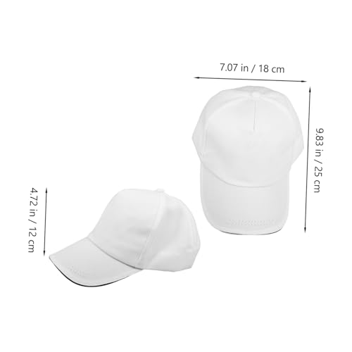 DOITOOL DIY Blank Peaked Hat for Boy Girl Graffiti Cap Soft Cotton Design for Art Projects Outdoor Activities and Creative Fun White4