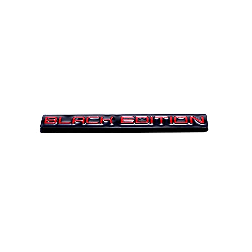 Image of 2Pcs Black Edition emblem Car trunk Motorcycle Motif rear badge decal sticker universal 3D Metal Badge Sticker for car Door Decoration (black)