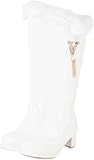 Botas de Nieve cálidas, Botas de Rodilla para Mujeres Tacones de Punta Gruesa Gruesas Altas Tacones Laterales Impermeables Impermeables sin Deslizamiento Botas de algodón de algodón de Lujo