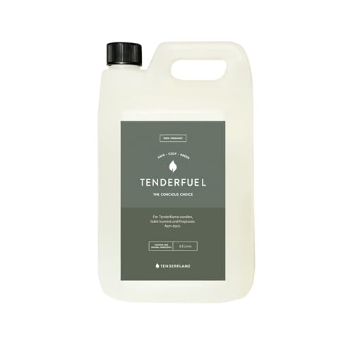 Tenderflame Tenderfuel Organic Huile de Recharge 2.5L, Non Toxique, ininflammable, écologique, sans Danger pour la Flamme