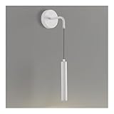 Aplique de pared LED minimalista, moderna lámpara de Tira Larga con Cable para colgar, lámpara cilíndrica de Interior de 3 W para lectura Junto a la cama.