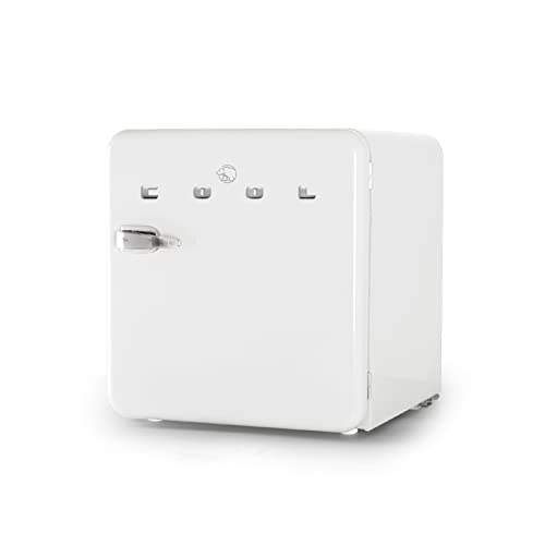 Commercial Cool 1.6 Cu. Ft, Vintage Style, Retro Fridge with 1 Slide-Out Wire Shelf & Bin Storage, Small Refrigerator with Freezer, Red