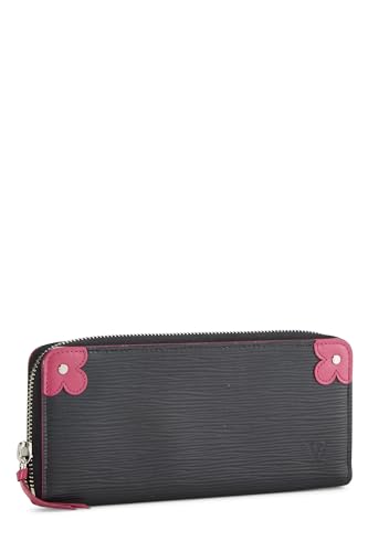 Pre-Loved Black Epi Blooming Corners Clemence Wallet, Black2