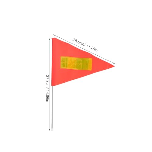 Bandera de seguridad para bicicleta con mástil ajustable y reflectante de alta visibilidad 3