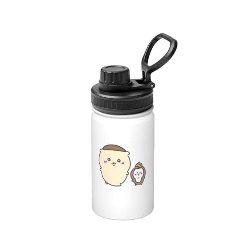 ステンレスカップ ちいかわ くりまんじゅう コーヒーカップ 大容量 保温 保冷 直飲み 真空断熱 蓋付き 水筒 マグボトル かわいい キャラクター 車載 持ち運びやすい ビール 家庭用 車用 オフィス プレゼント 350ml