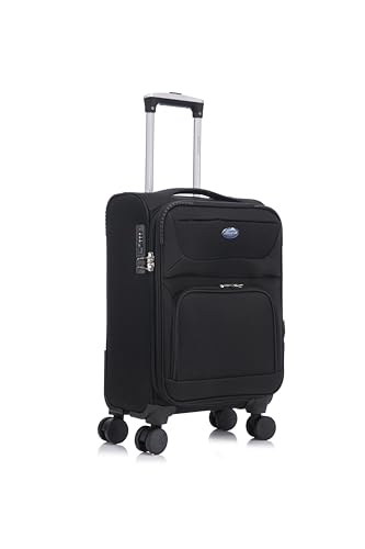Aerostar Carry-on 20' Lightweight Soft Expandable Suitcase, Hand Luggage 4 Wheels & Combination...