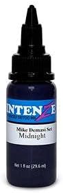 INTENZE Tattoo Colour Blue 30ml-Mike DeMasi Midnight Portrait Set-DasOrg.Colourfast&Completely Sterile TattooInk Vegan TattooInk for PermanentTattoo,Stick&Poke TattooPaint with Perfect Consistency