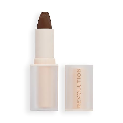 Revolution Lasting Kiss Lipstick, Rouge à Lèvres Longue Tenue, Fini Mat, Marron Stiletto