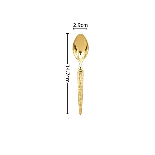 Bestecksets 4pcs 6pcs Anzug Luxus Gold Löffel Gabel Messer Reise Camping Küchenutensilien Sets Edelstahl Besteck Küche Goldenes Besteck Set (Color : Set of 4) (6 X Set of 4)