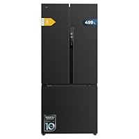 Réfrigérateur Congélateur 4 Portes Cecotec 436L - No Frost, Inverter, Verre Noir - Classe E