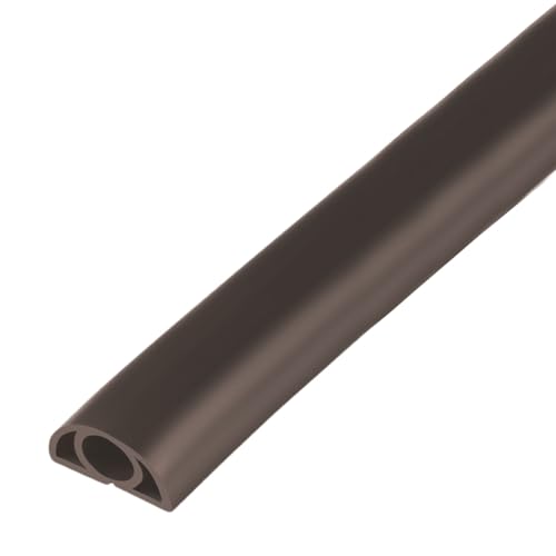 Organizador de cables de bronce, protector de cables para hospitales, salas de servidores e instalaciones industriales, resistente y elegante, PVC seguro para niños y mascotas con adhesivo, 20 m (color: bronce, ancho: 2 cm / 0,8 pulgadas)