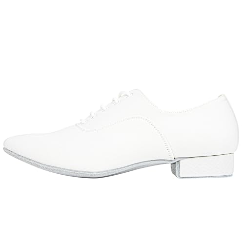 Linodes Breathable Oxford Men's Latin Dance Shoes 1 Inch Leather Sole Ballroom Salsa Tango Waltz Character Shoe2