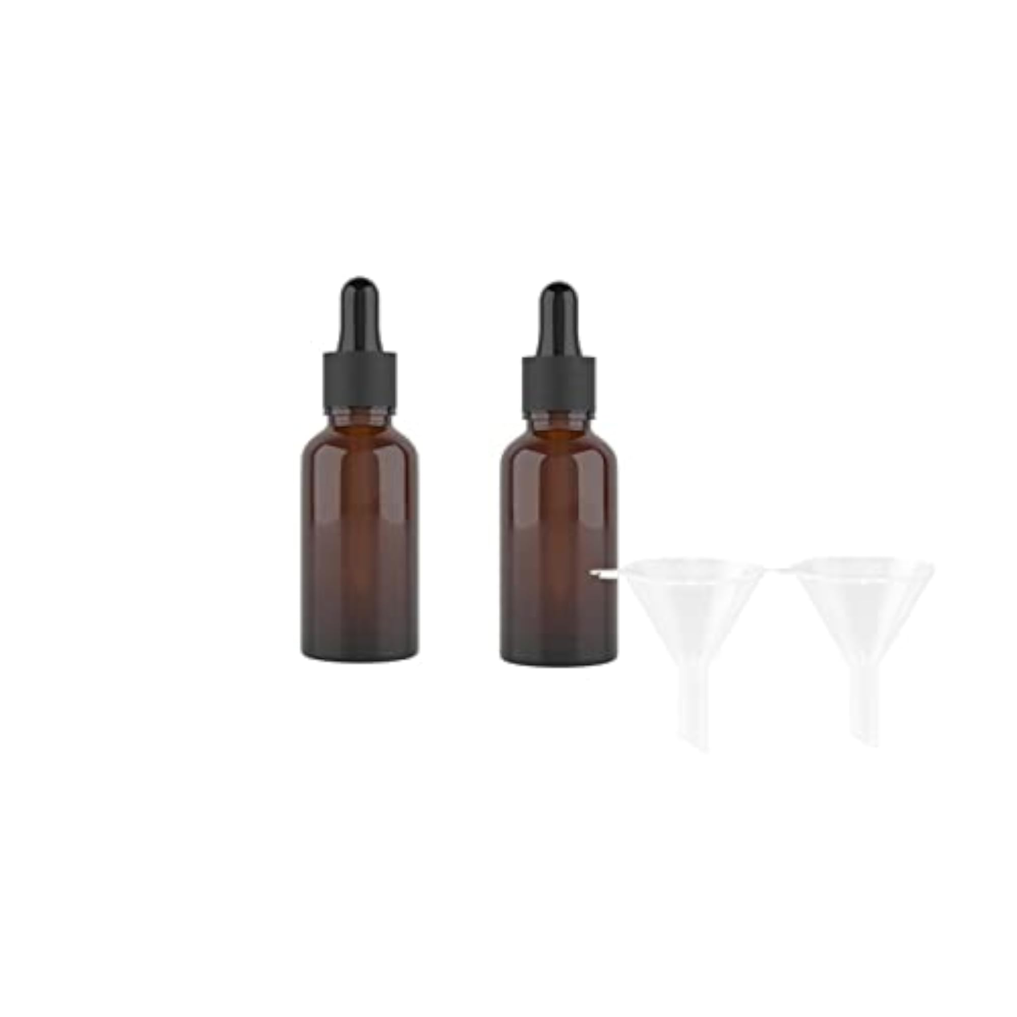 2 Oz Amber Glass Dropper Bottles with Glass Droppers