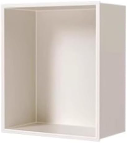 Waterproof Niche wall-Mounted Bathroom Shelf, recessed Niche Storage Rack,Waterproof Recessed Shower Niche - Rectangle Shower Shelf, Wall Storage for Shampoo & Soap, Matte White Toilet Paper
