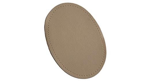 ILC MERCERIE PARADIS Renforts Coudes et Genoux à Coudre Simili-Cuir Beige - 14 cm x 9,5 cm (2 pièces) Réparation Customisation (Renfort à Coudre Simili Cuir Beige)
