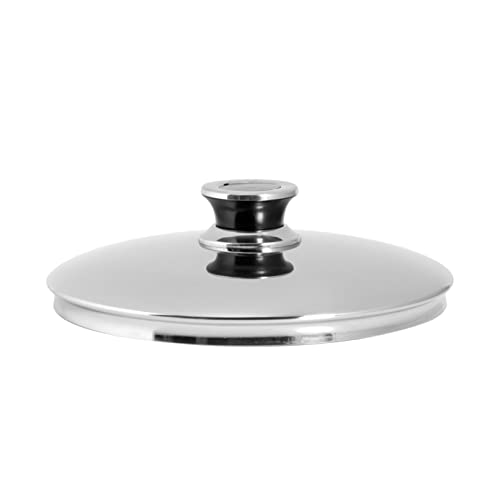 INOXPRAN - Coperchio in Acciaio Inossidabile, con Pomolo in Bachelite, Universale, Lavabile in Lavastoviglie, Resistente agli Urti, agli Shock Termici, alle Abrasioni e alla Corrosione, ø26 cm