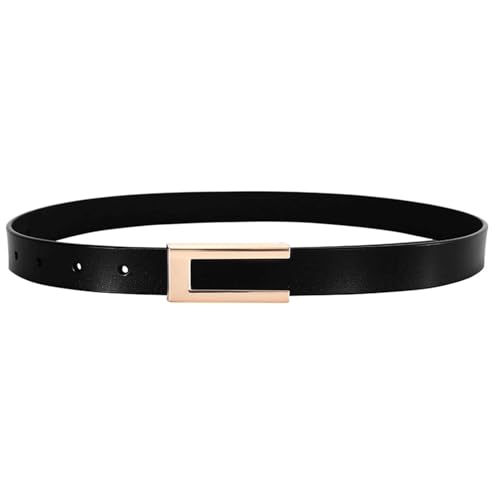Skinny Belts, Women's Belts Retro Pure Cowhide Needleless Casual Fashion Simple Adjustable Waist Belt