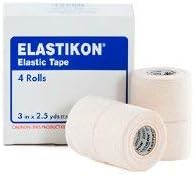 Johnson & Johnson First Aid Elastikon Elastic Tape, 3 Inches X 2.5 Yards (3 Rolls)