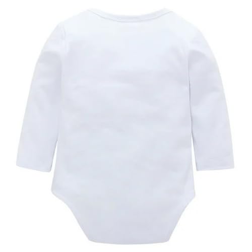 Image of Printmate Cotton My First Holi Dress White Full Sleeve Romper | Bodysuit For Baby And Toddlers -D100