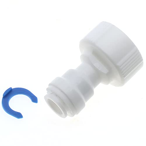 Fdxgyh F-STRAIGHT-NPT-34W2 2 Pcs Straight Npt Thread Adapter Plastic Push Fit Quick Connect White Ro Fittings 3/4 Inch Fnpt To 3/8 Inch Tube Od Hose Adapter thumb #2