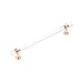 Schaub Lumiere Transitional Collection 12 in. (305mm) Non-Adjustable Clear Acrylic Appliance Pull, Polished Rose Gold - 412-PRG