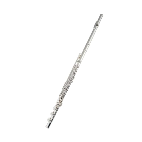Flauta Travesera Classic Flauta De Cobre Plateada Para Principiantes Profesional Con Cabeza De Tubo De Plata De Ley Y Llave Francesa De 16 Y 17 Agujeros(17 hole)