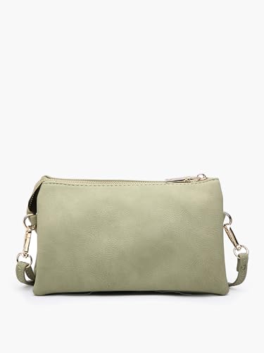 Image of JEN & CO. Riley Small Crossbody Bags Vegan Leather Wristlet Wallets Clutch Purses Shoulder Handbag for Women
