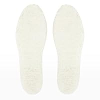 riemot Fluffy Insoles for Men Women, Thick Premium Wool Flet Inner Soles for Wellies Slippers Boots, Warm Faux Furry Comfortable Shoe Inserts for Cold Winter, Beige, Women UK4/EU37