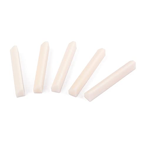 FAVOMOTO Buffalo Bone Guitar Nut Saddle 5pcs Diy Kit Acoustic Guitar Accessory Nut Saddle for Banjo