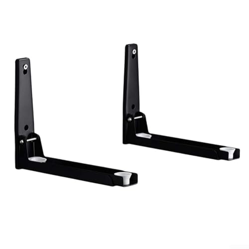 Valixirant Estante de acero ajustable para microondas, soporte telescópico montado en la pared para horno con organizador de almacenamiento de cocina plegable, ahorro de espacio (negro)