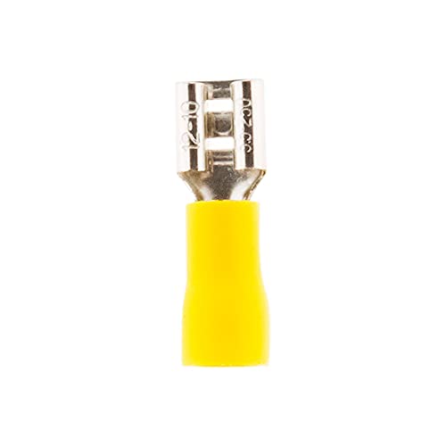 10 terminali gialle clip femmina 6, 3 mm