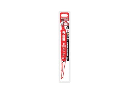 Image of Diablo Demo Demon Carbide Teeth Reciprocating Saw Blades for General Purpose Cuts - Carbide Tooth Design - 9 inch Length, 6 /9 TPI, 3-Pack - DS0909CGP3