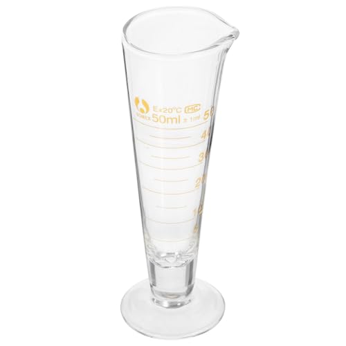 Abaodam 耐熱厚手ガラス量杯 広口注ぎ口付き 化学耐性 透明目盛り線付き 形底安定設計 実験室 理科教室 家用計量カップ