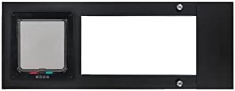 Whiskers & Windows Cat Door for Sash Windows | Adjustable & Easy-to-Install Window Pet Door with Durable Aluminum Frame, Built-in Four-Way Locking System | Black, Small Flap, 40"-43" Window Width