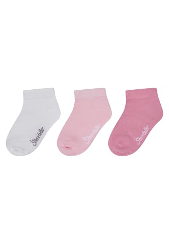 Sterntaler Sneaker Socken 3er Pack Uni Unisex Baby- und Kindersocken aus Viskose (Bambuszellstoff) hautfreundlich feuchtigkeitsregulierend Perlrosa Größe 22