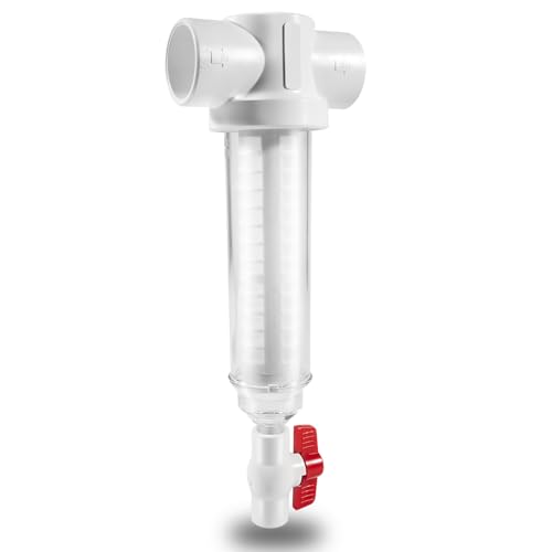 100 Mesh Spin Down Sand Separator/Sediment Water Filter System, 1.5 Inch PVC Slip Inlet/Outlet, 50 GPM, Replacement for Rusco Vu-Flow Spin-Down Filter