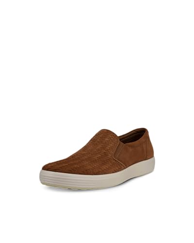 ECCO Soft 7 Woven Slip On 2.0, Camel Nubuck, 11-11.5